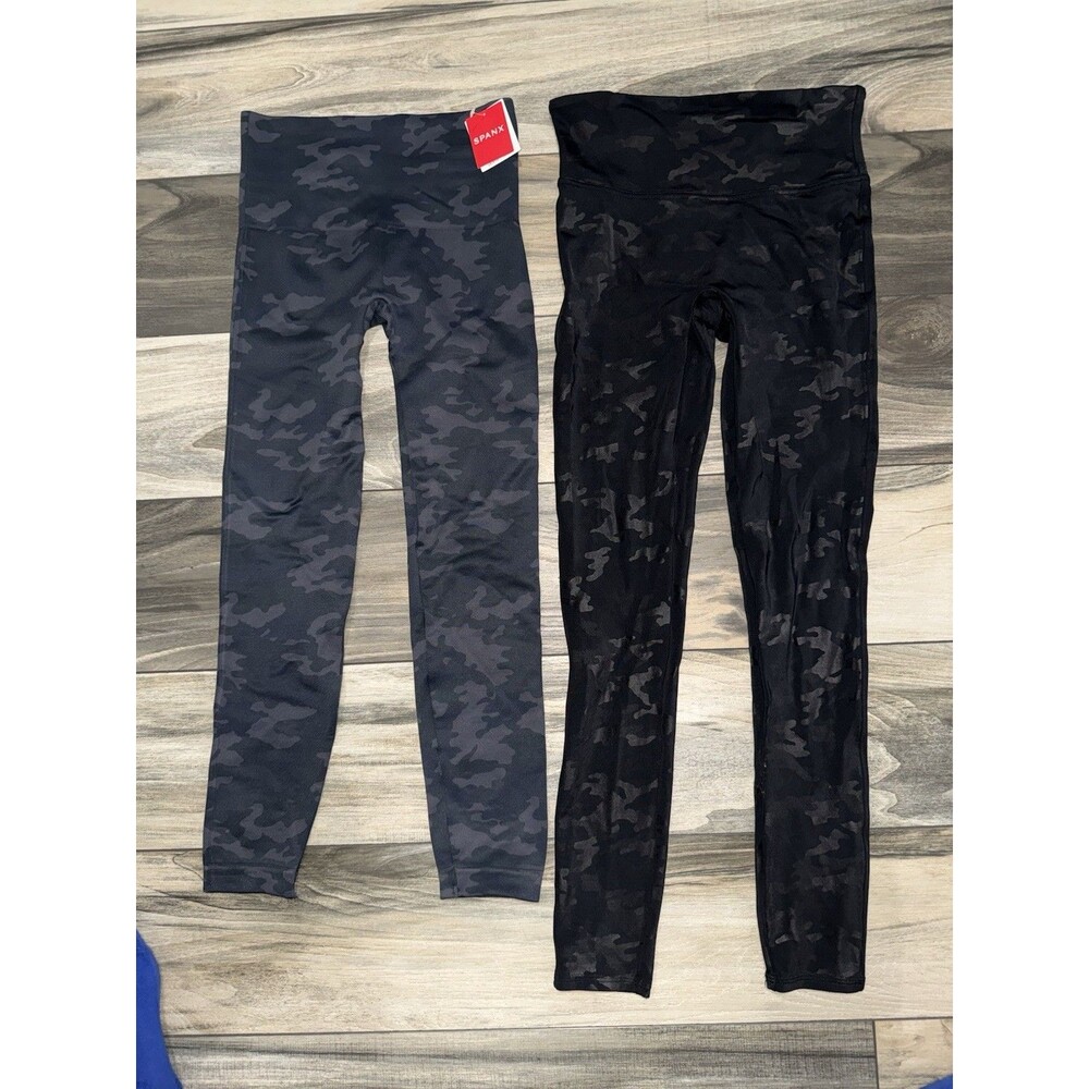 SPANX Size M Medium Gray/blk Camo Look At Me Now High Rise Seamless (2)